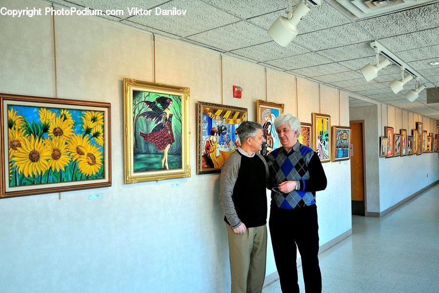 People, Person, Human, Art, Art Gallery, Painting, Corridor
