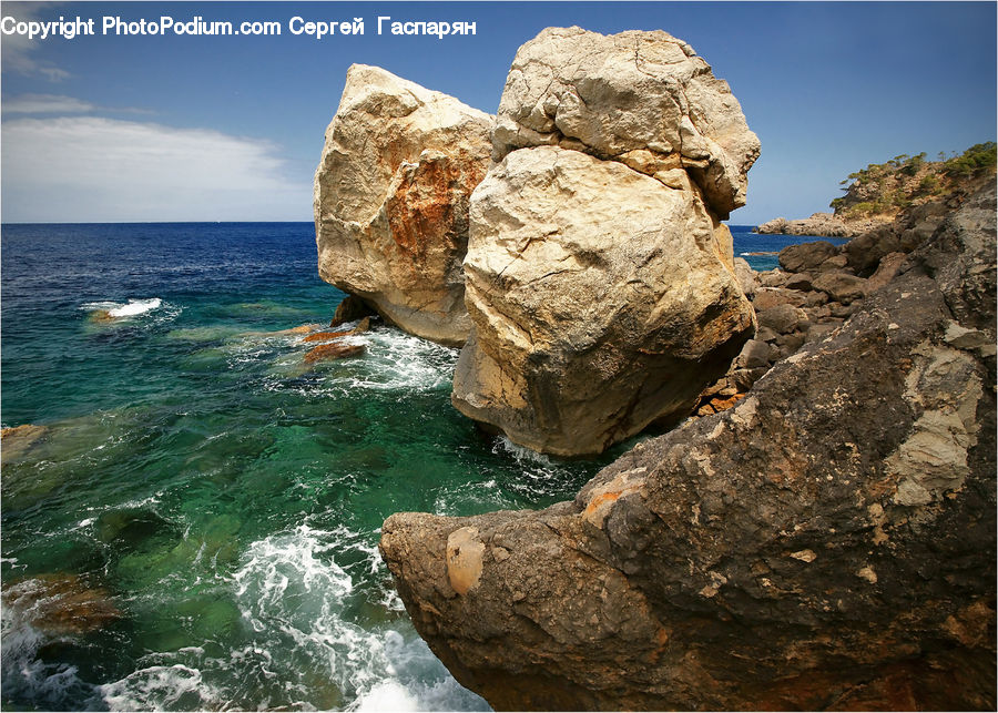 Cliff, Outdoors, Rock, Promontory, Nature, Coast, Sea