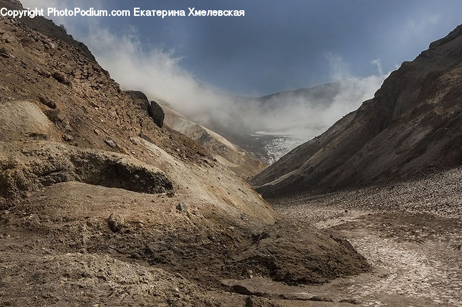 Dirt Road, Gravel, Road, Basin, Outdoors, Crest, Mountain