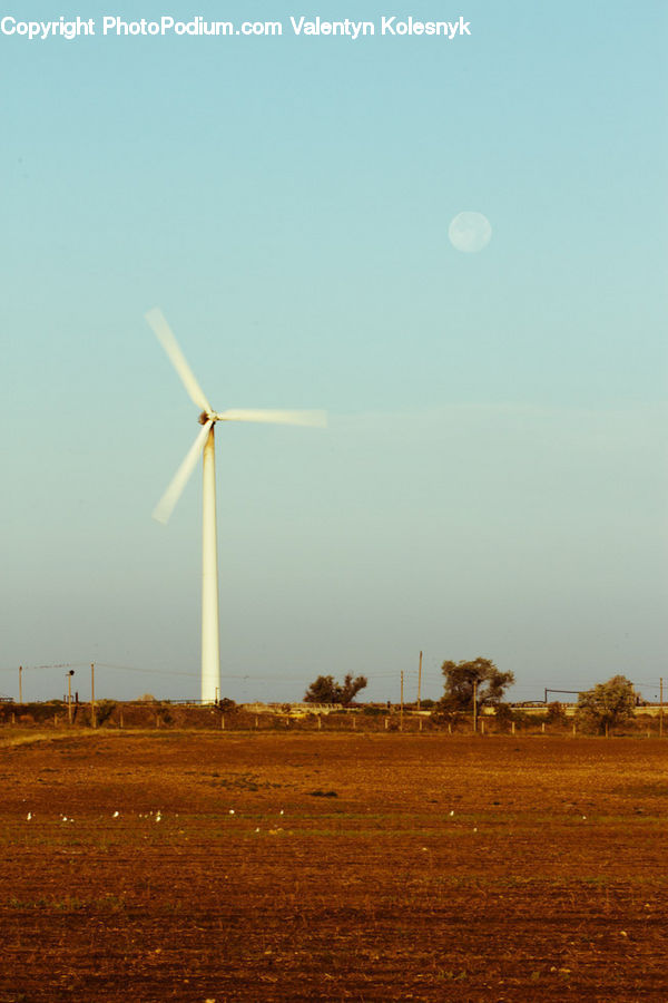 Engine, Machine, Motor, Turbine, Wind Turbine, Field, Grass
