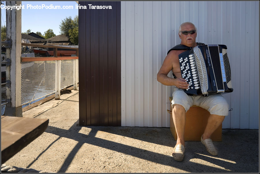 People, Person, Human, Accordion, Musical Instrument, Flagstone, Footwear