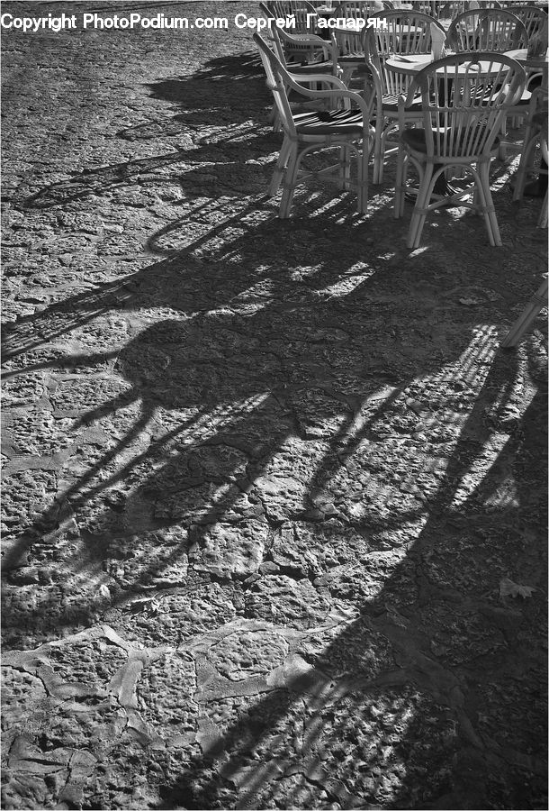 Chair, Furniture, Soil, Ground, Aerial View