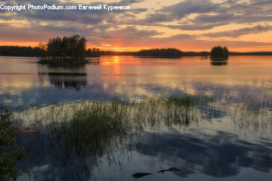 Lake, Outdoors, Water, Dawn, Dusk, Sky, Sunrise