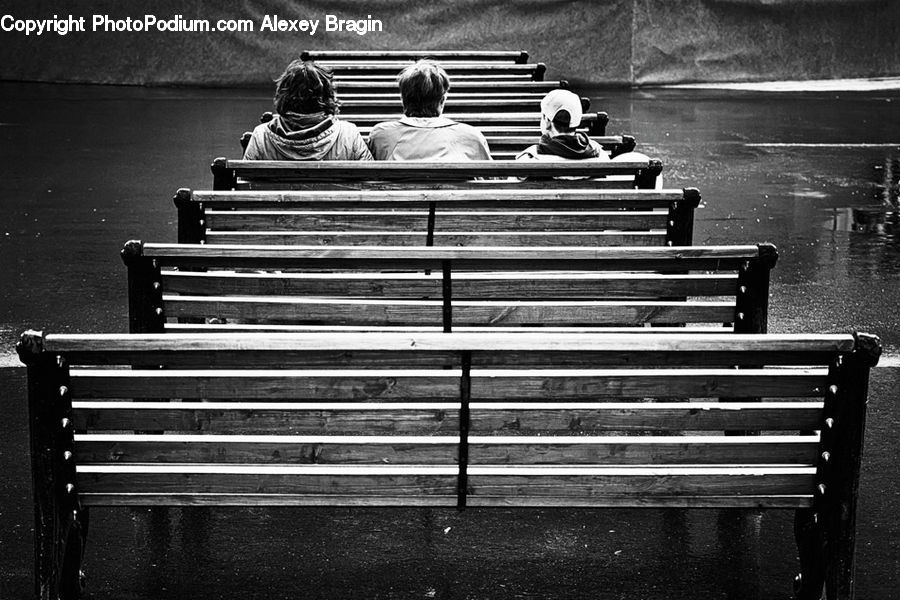 Bench, Chair, Furniture, Box, Crate, Child, Kid