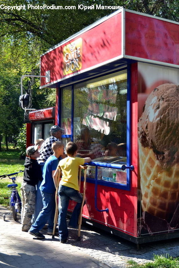 People, Person, Human, Bus, Vehicle, Umbrella, Cream