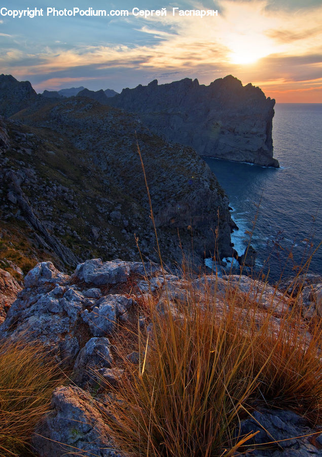 Cliff, Outdoors, Dawn, Dusk, Sky, Sunrise, Sunset