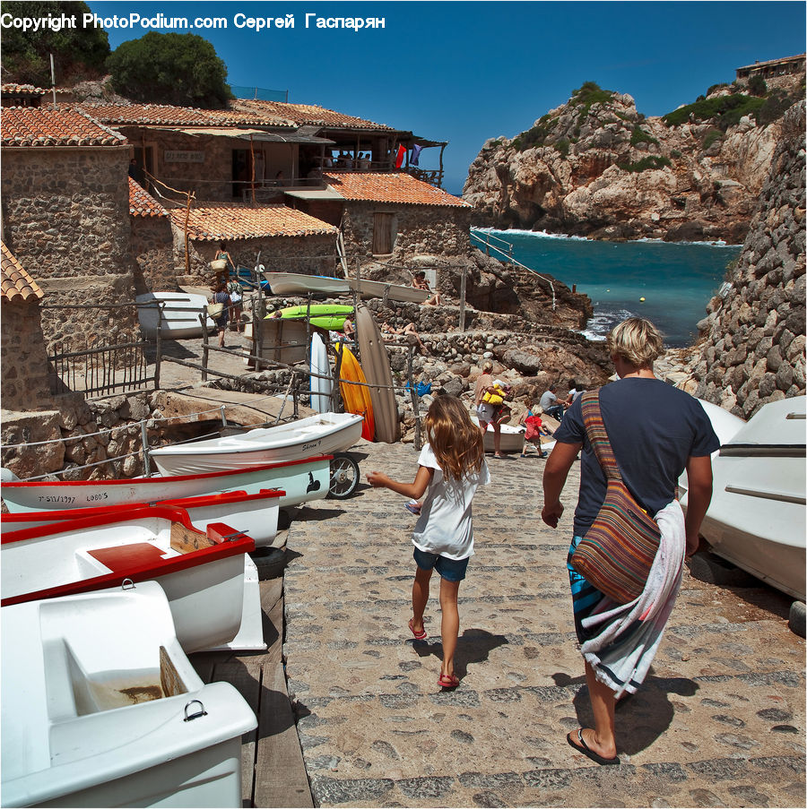 Boat, Watercraft, People, Person, Human, Dinghy, Architecture