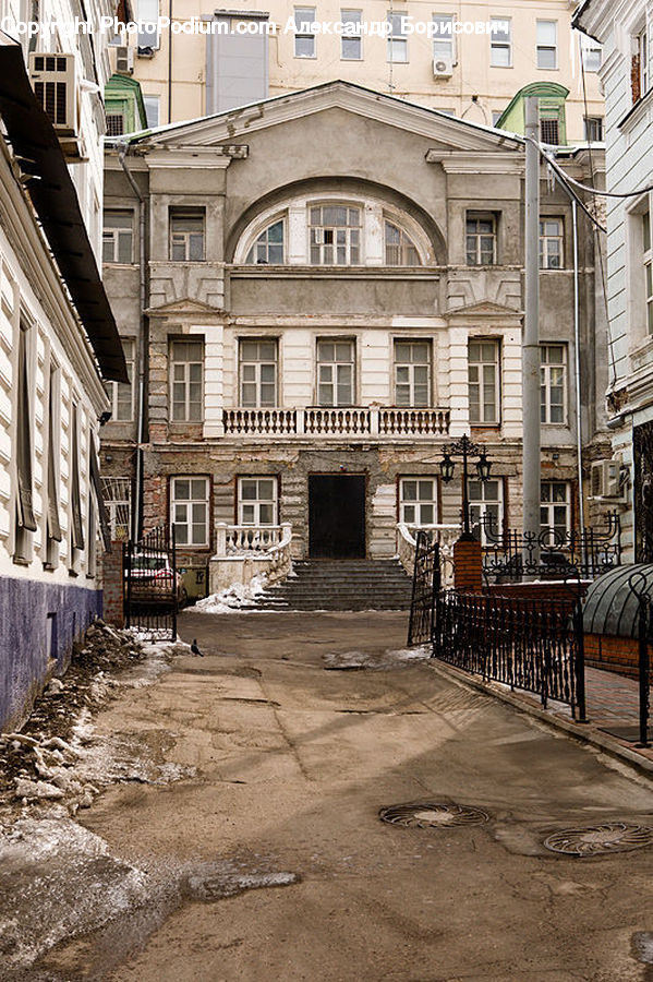Flagstone, Building, Alley, Alleyway, Road, Street, Town