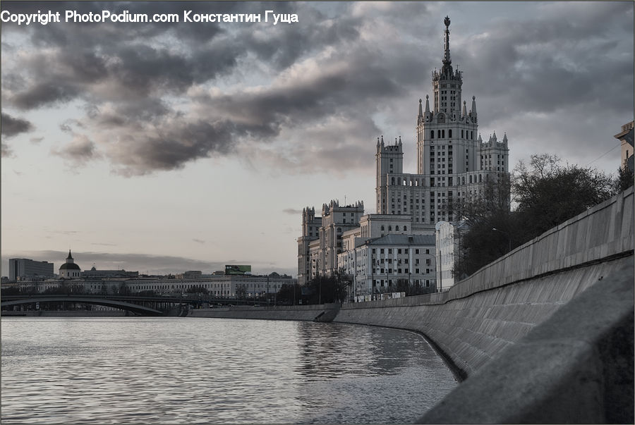 Bridge, Outdoors, River, Water, Building, Architecture, City