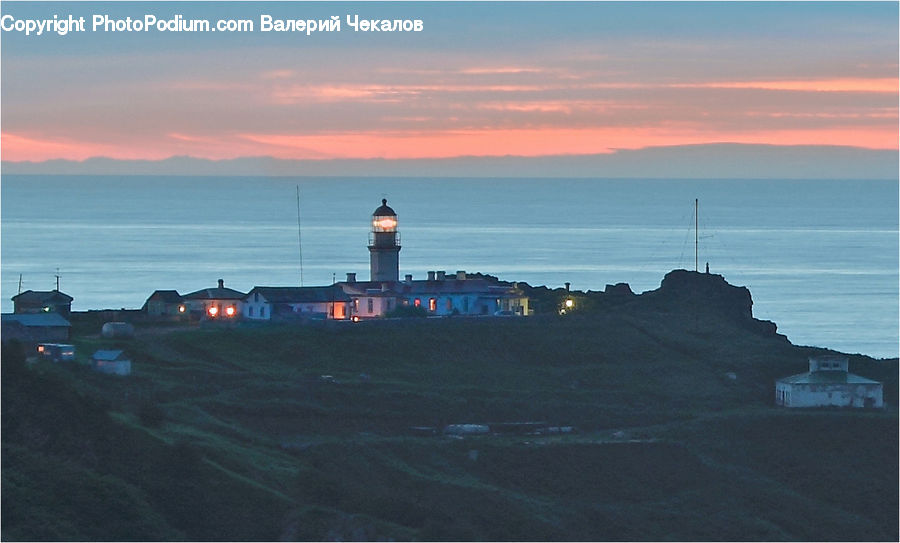 Beacon, Building, Lighthouse, Water Tower, Coast, Outdoors, Sea
