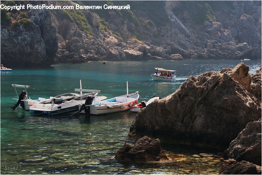 Boat, Watercraft, Cliff, Outdoors, Dock, Landing, Pier