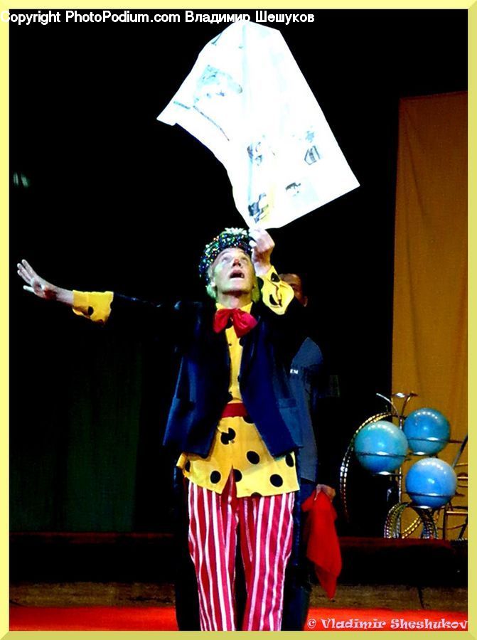 People, Person, Human, Clown, Performer, Figurine, Ball
