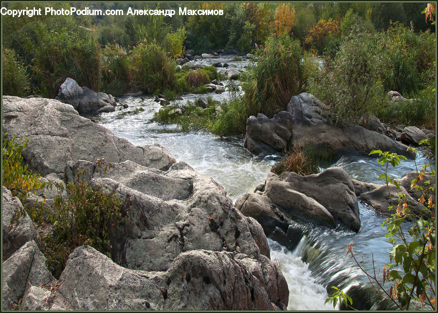 Creek, Outdoors, River, Water, Rock, Pond, Coast