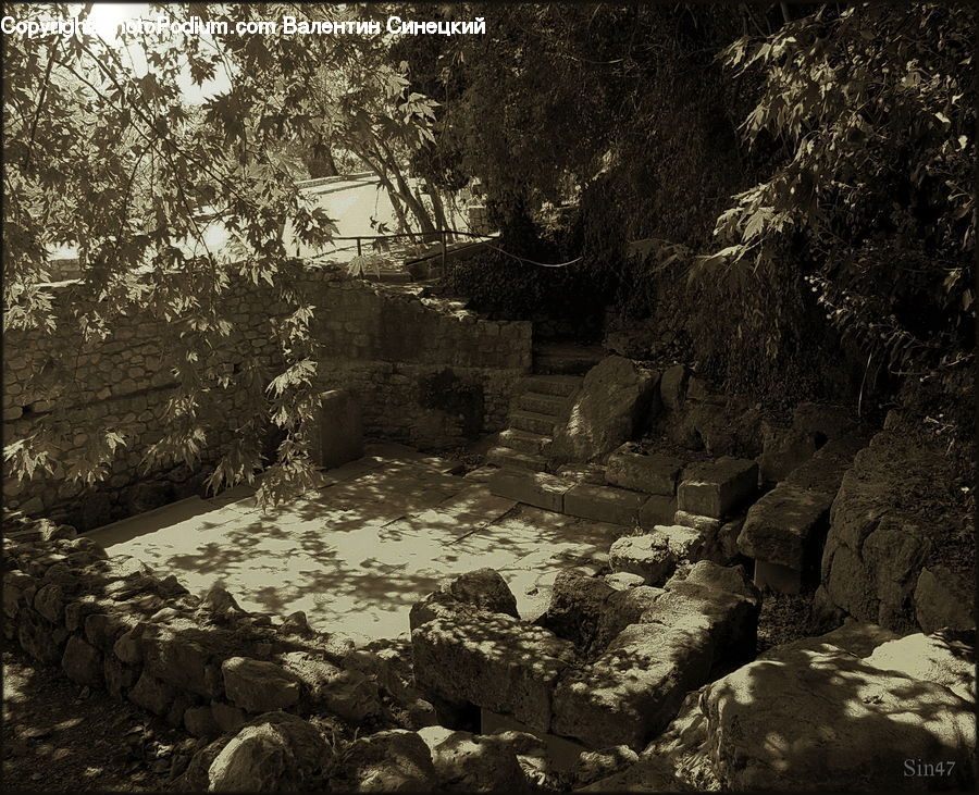 Cake, Dessert, Food, Rock, Cliff, Outdoors, Tomb