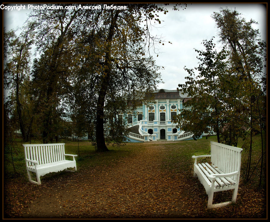 Bench, Building, Housing, Villa, Chair, Furniture, Park Bench