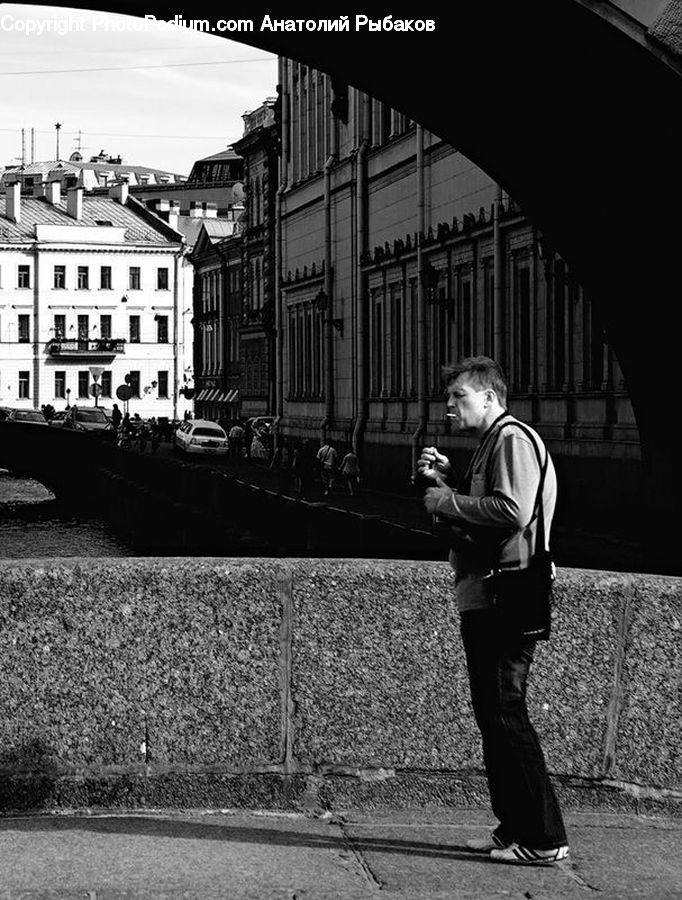 Human, People, Person, Bag, Building, Downtown, Town