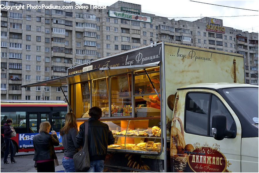 People, Person, Human, Bus, Vehicle, Back, Shop