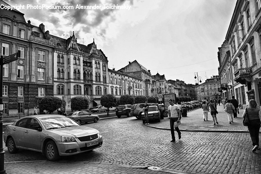 Automobile, Car, Vehicle, Sedan, Coupe, Sports Car, Building