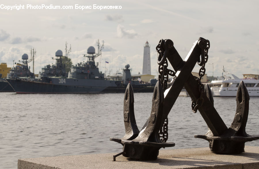 Boat, Watercraft, Anchor, Hook, Battleship, Cruiser, Navy