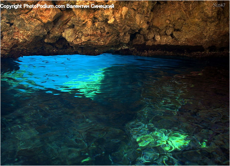 Cave, Algae, Nature, Outdoors, Art, Modern Art, Fish