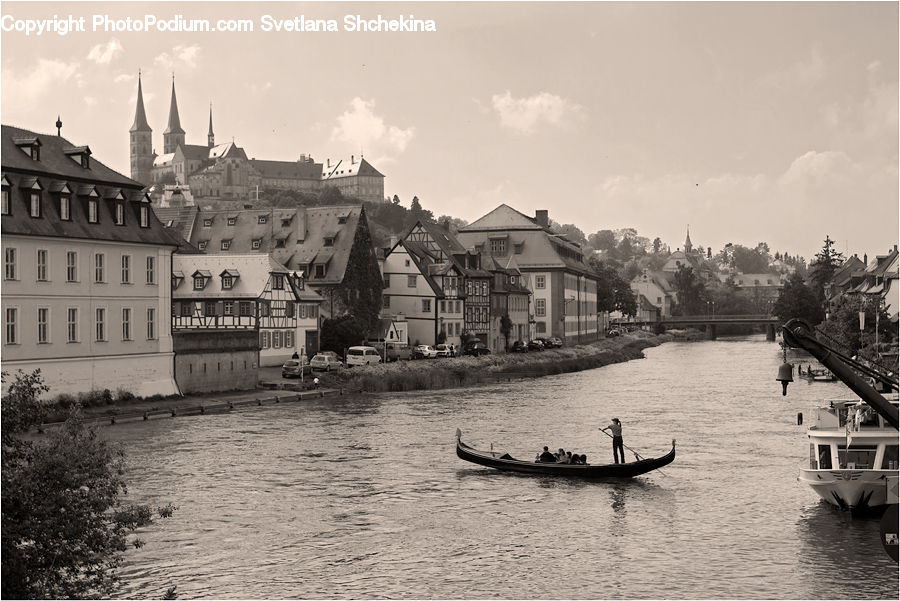 Canal, Outdoors, River, Water, Building, Downtown, Town