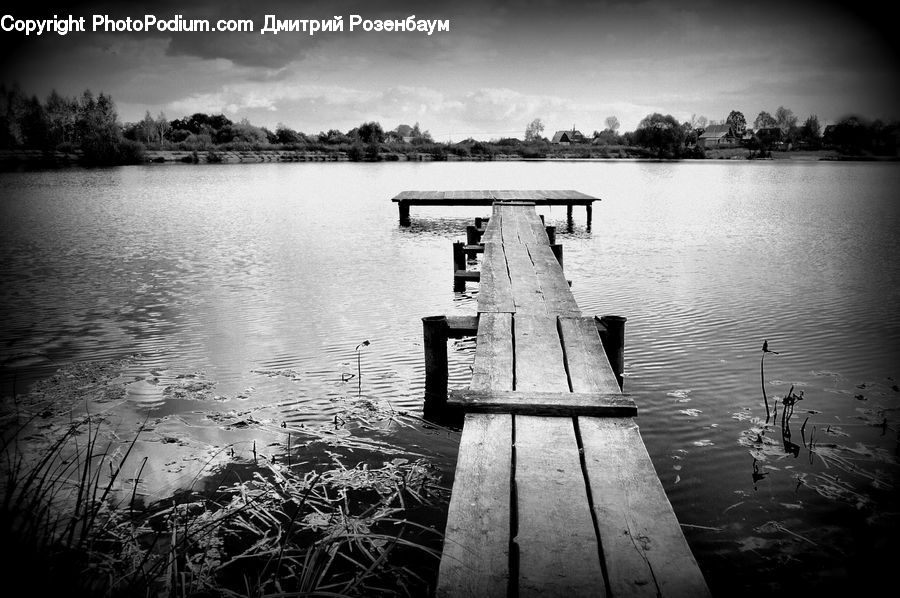 Dock, Landing, Pier, Outdoors, Ripple, Water, Bench