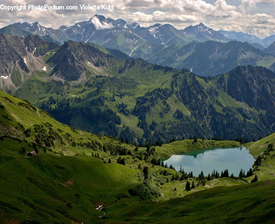 Field, Grass, Grassland, Land, Outdoors, Crest, Mountain