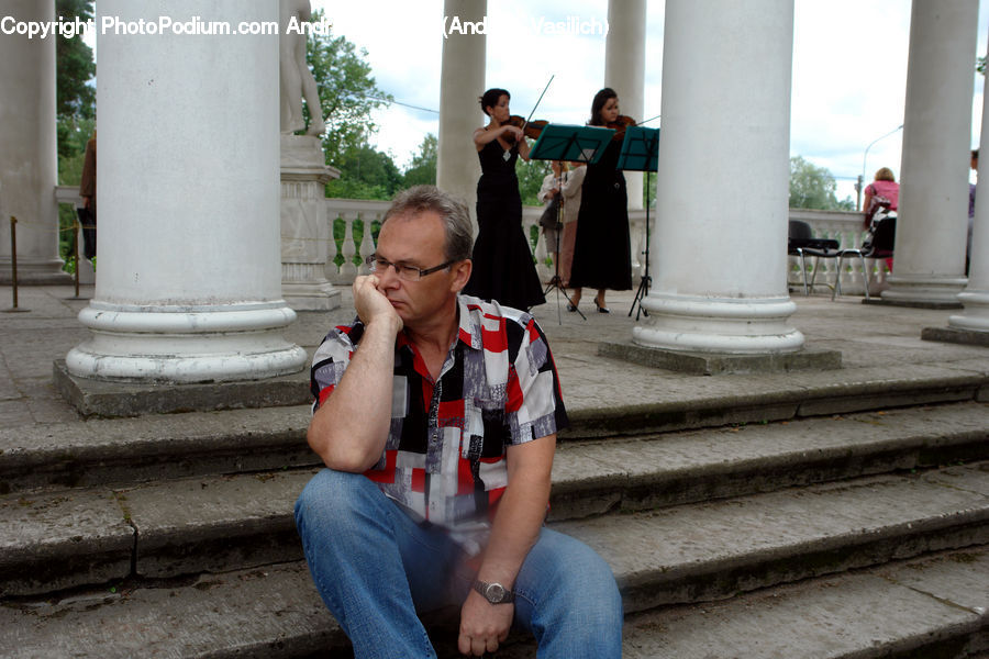 People, Person, Human, Column, Pillar, Art, Sculpture
