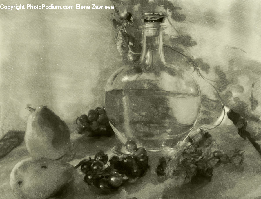 Jar, Porcelain, Vase, Drawing, Sketch, Beverage, Drink