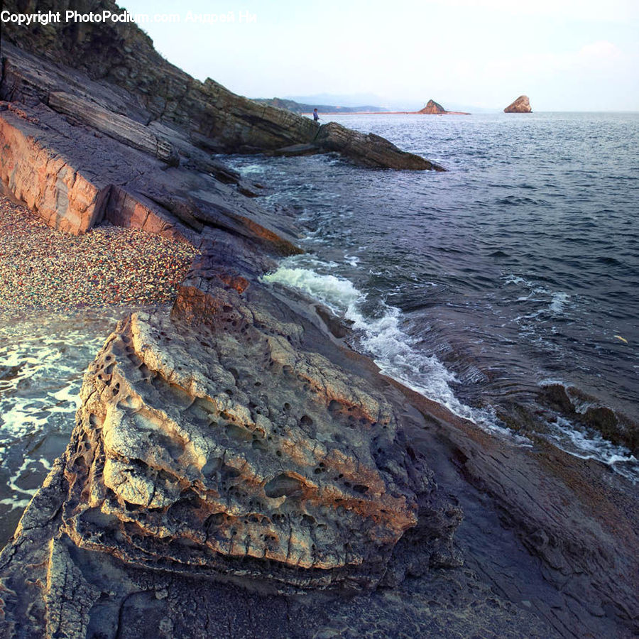 Cliff, Outdoors, Coast, Sea, Water, Beach, Promontory