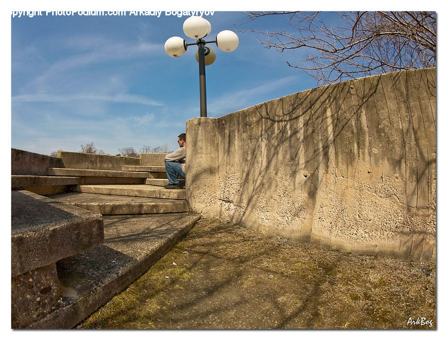 Tomb, Lamp Post, Pole, Dirt Road, Gravel, Road, Rock
