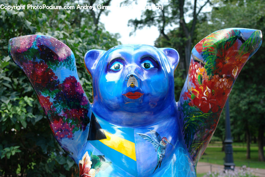 Inflatable, Bird, Macaw, Parrot, Clown, Performer, Person
