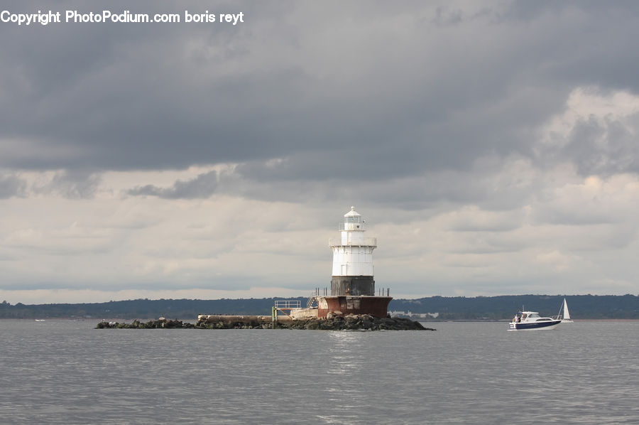 Beacon, Building, Lighthouse, Water Tower, Coast, Outdoors, Sea