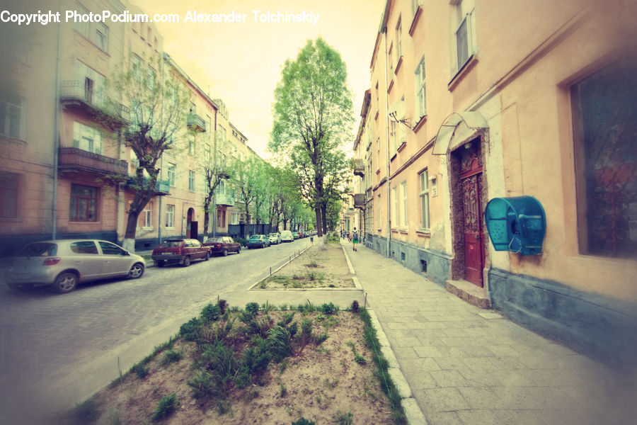 Automobile, Car, Vehicle, Cobblestone, Pavement, Walkway, Road