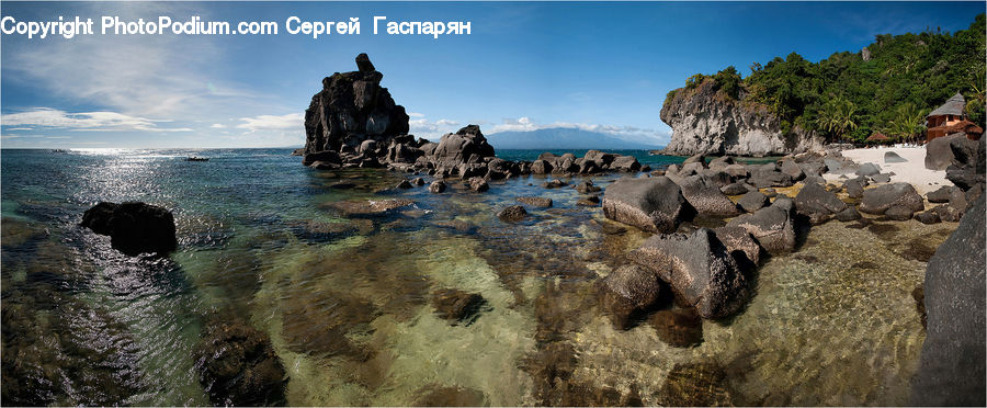 Rock, Coast, Outdoors, Sea, Water, Cliff, Beach