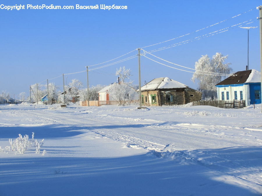 Ice, Outdoors, Snow, Cabin, Hut, Rural, Shack