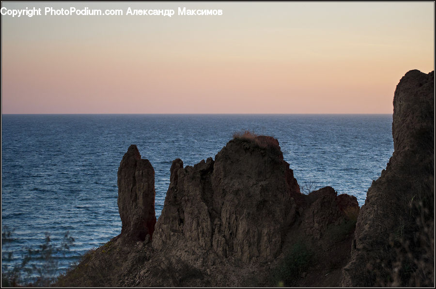 Cliff, Outdoors, Coast, Sea, Water, Rock, Promontory