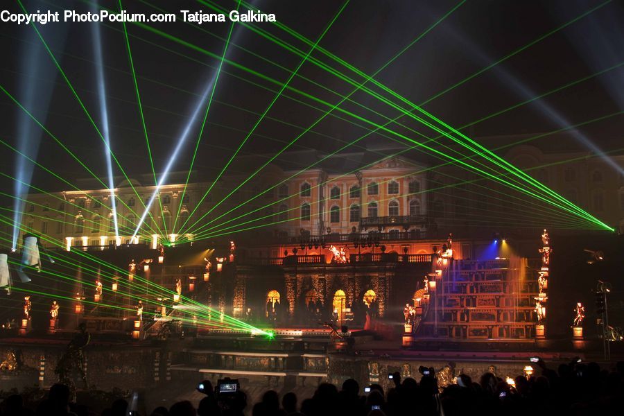 Laser, Light, Lighting, Architecture, Convention Center, City, Downtown