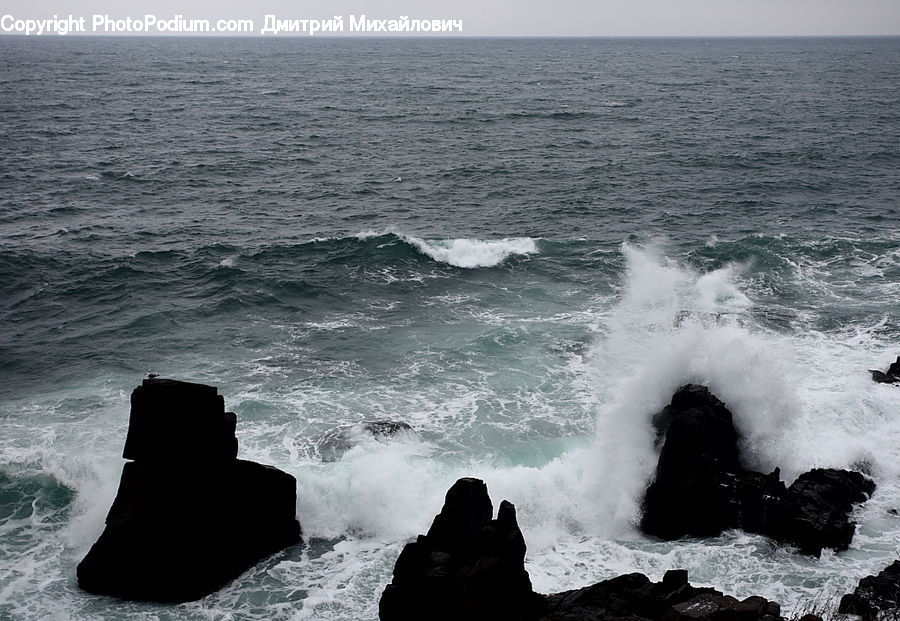Outdoors, Sea, Sea Waves, Water, Ocean, Coast, Rock