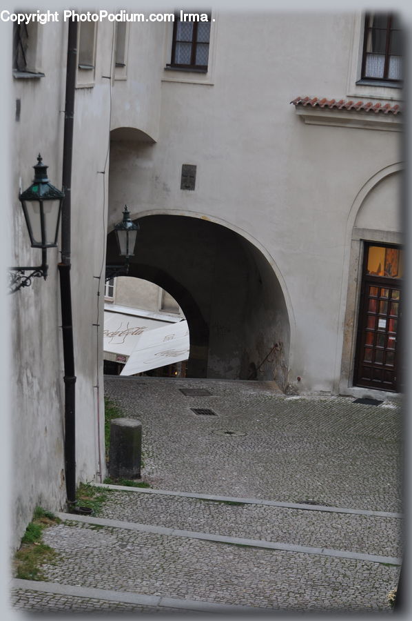 Window, Arch, Gate, Balcony, Alley, Alleyway, Road