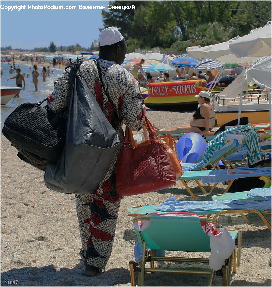 Umbrella, People, Person, Human, Boat, Watercraft, Chair