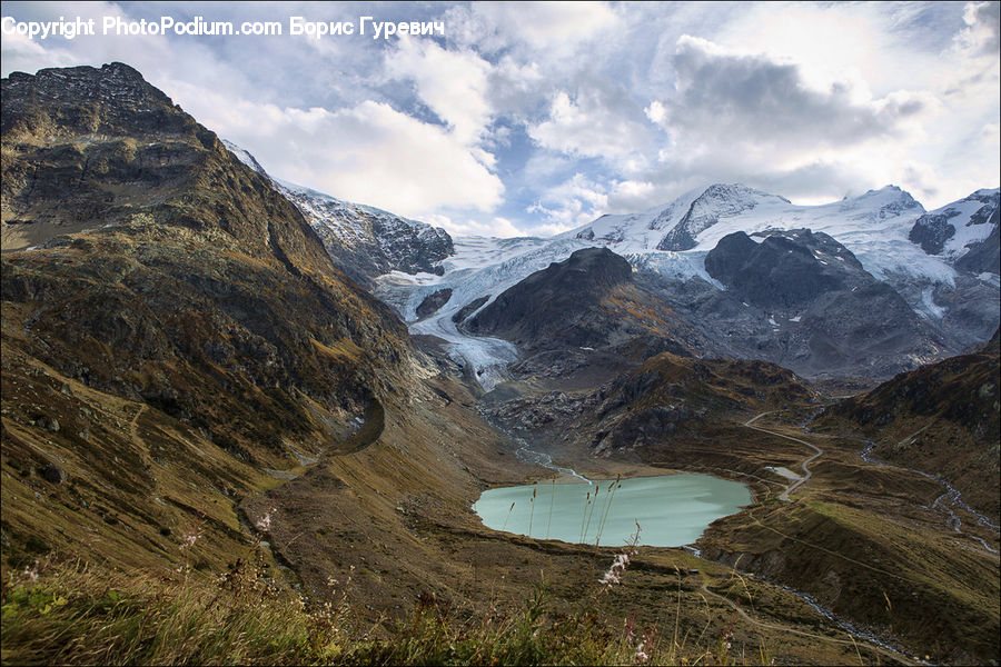 Arctic, Glacier, Ice, Mountain, Outdoors, Snow, Mountain Range