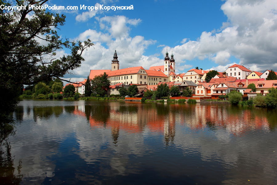 Outdoors, Pond, Water, Building, Housing, Villa, River