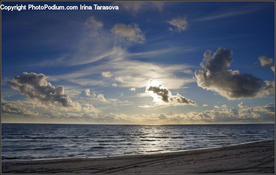 Cloud, Cumulus, Sky, Azure Sky, Outdoors, Beach, Coast