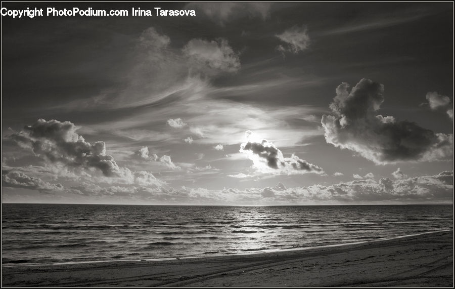 Cloud, Cumulus, Sky, Azure Sky, Outdoors, Beach, Coast
