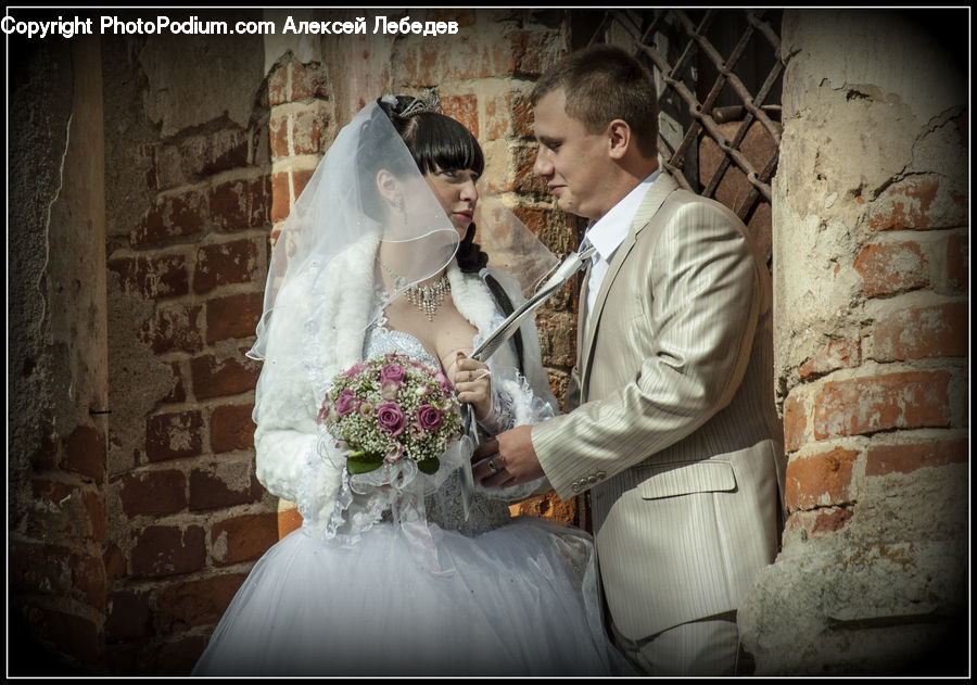People, Person, Human, Bridegroom, Wedding, Bride, Gown