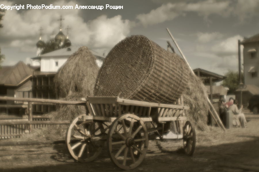 People, Person, Human, Carriage, Horse Cart, Vehicle, Car