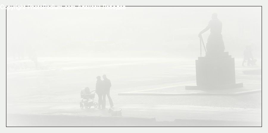 People, Person, Human, Bench, Fog