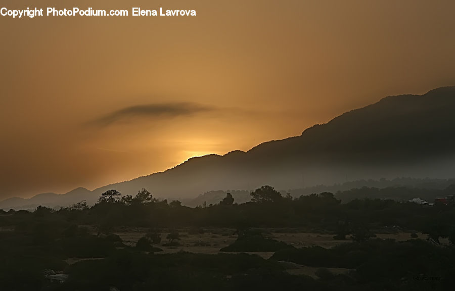 Dawn, Dusk, Sky, Sunrise, Sunset, Mountain, Mountain Range