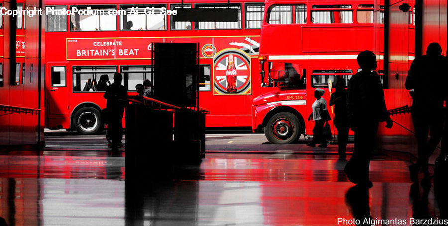 People, Person, Human, Bus, Double Decker Bus, Vehicle, Silhouette